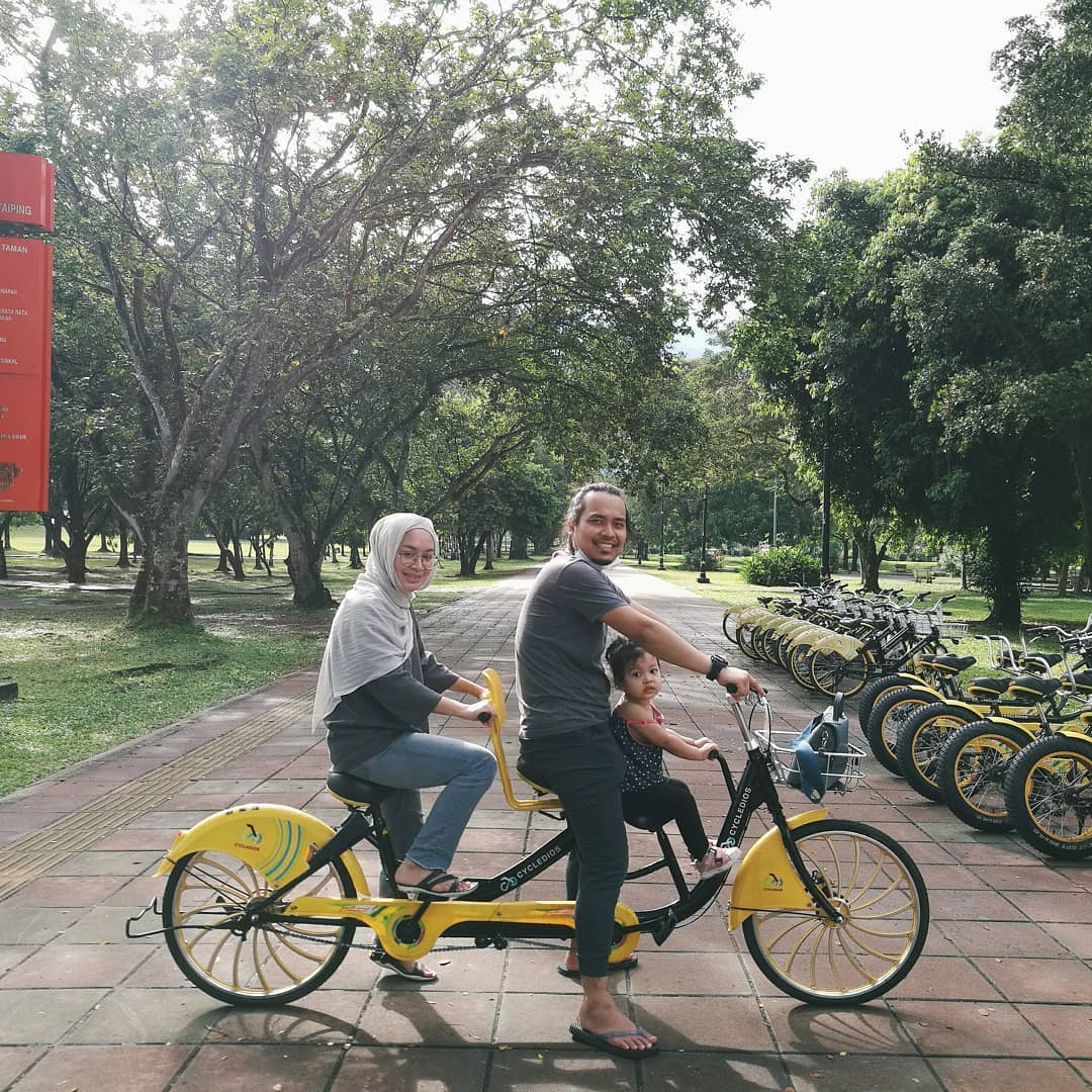 Aktiviti berbasikal di sini