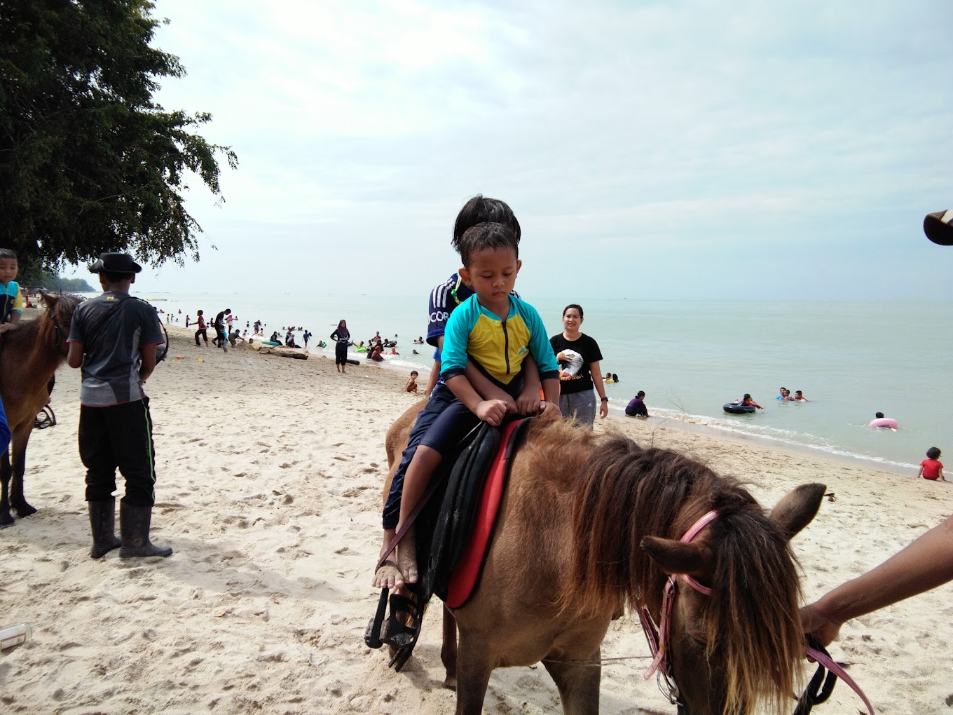 Kanak-kanak menunggang kuda