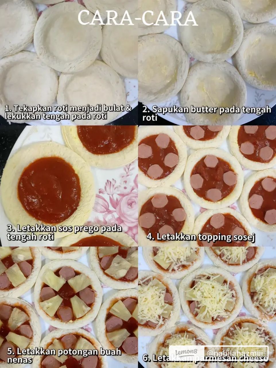 Ikuti cara-cara mudah ini untuk masak mini piza anda