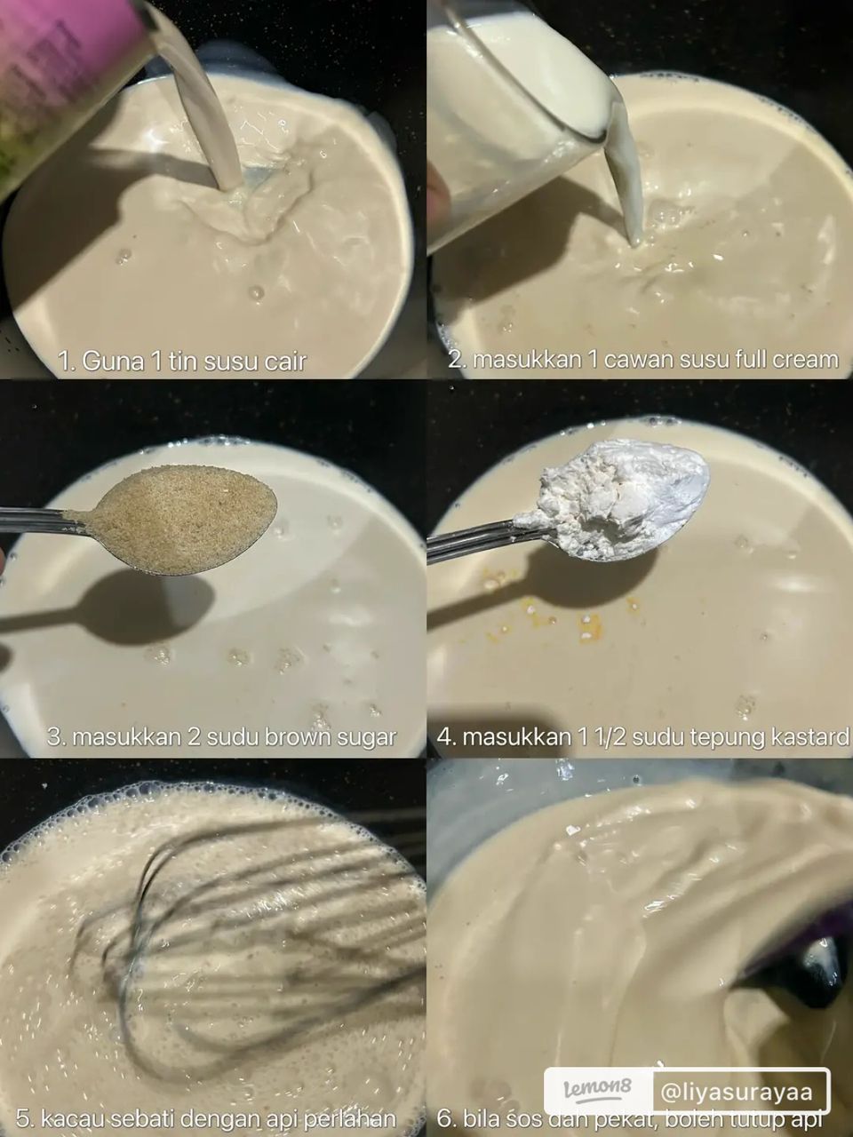 Jom buat sos kastard pula