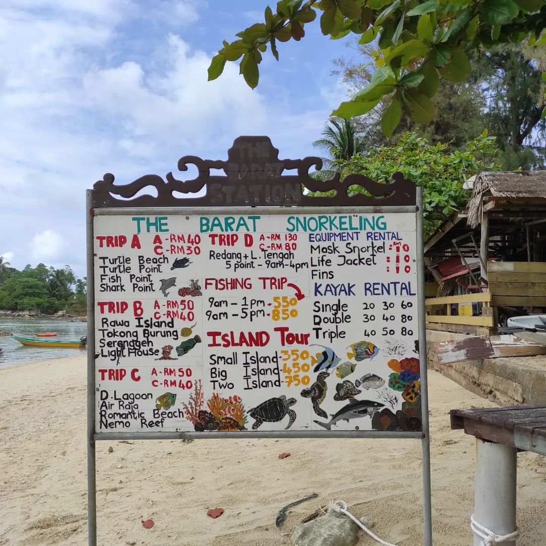 Harga Aktiviti Ditawarkan Di Barat Perhentian