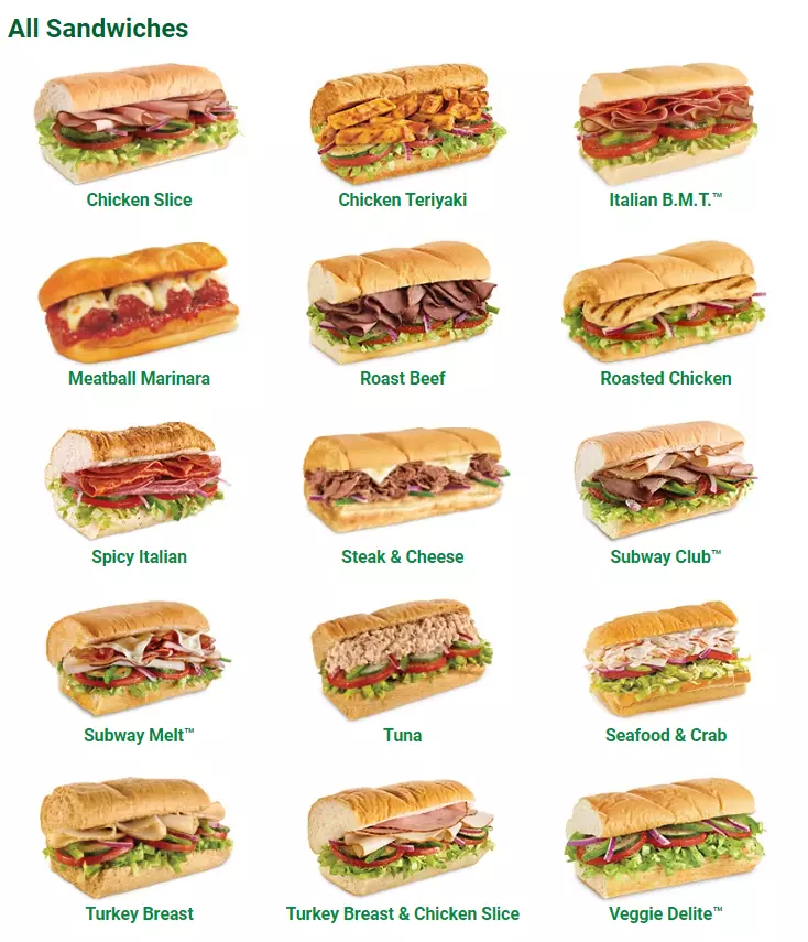 Ini Adalah Menu Yang Ada Untuk Subway Malaysia!