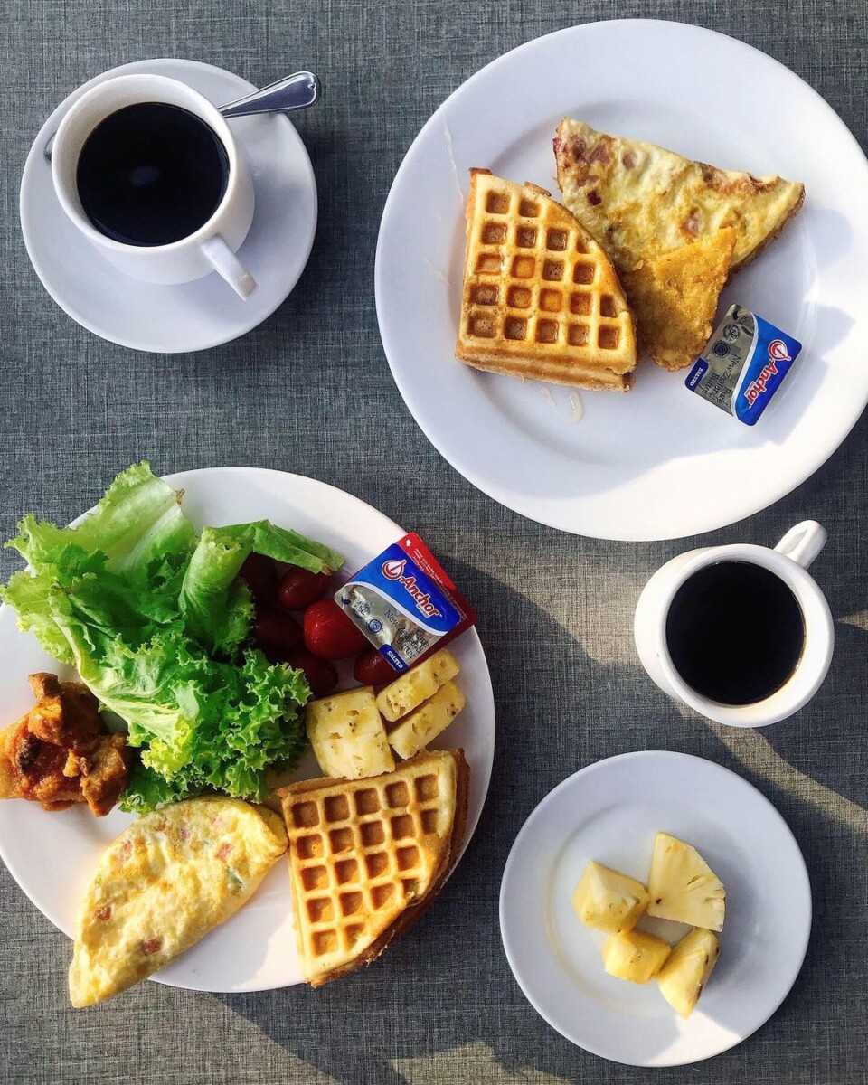 Waffle Yang Disediakan Di Kafe