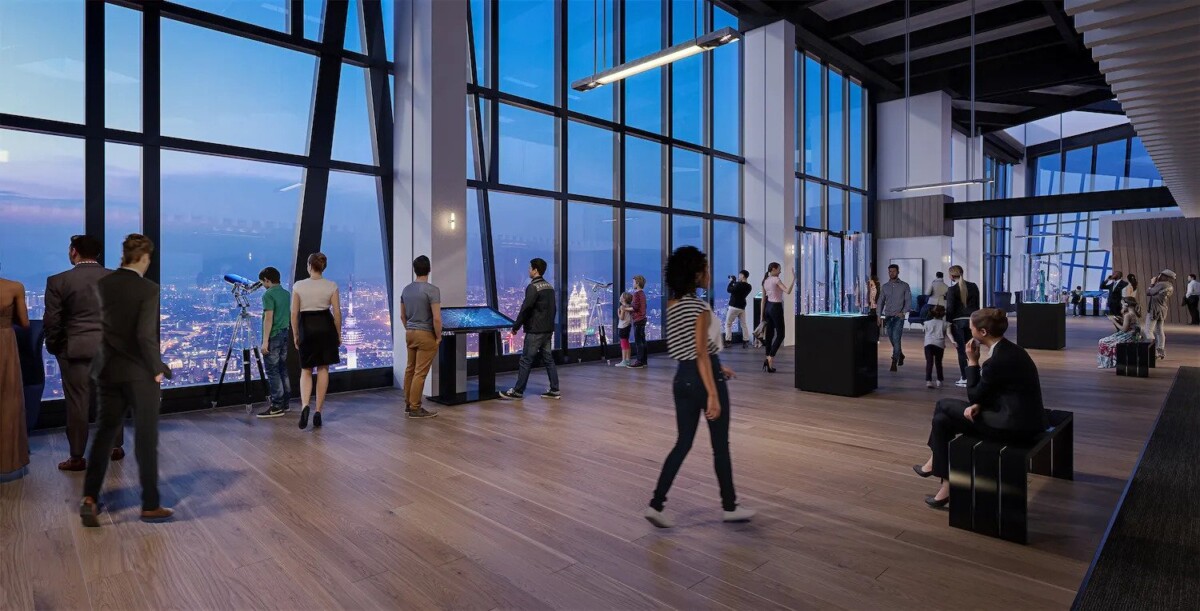 Dari sini, anda boleh melihat panorama bandar yang menakjubkan