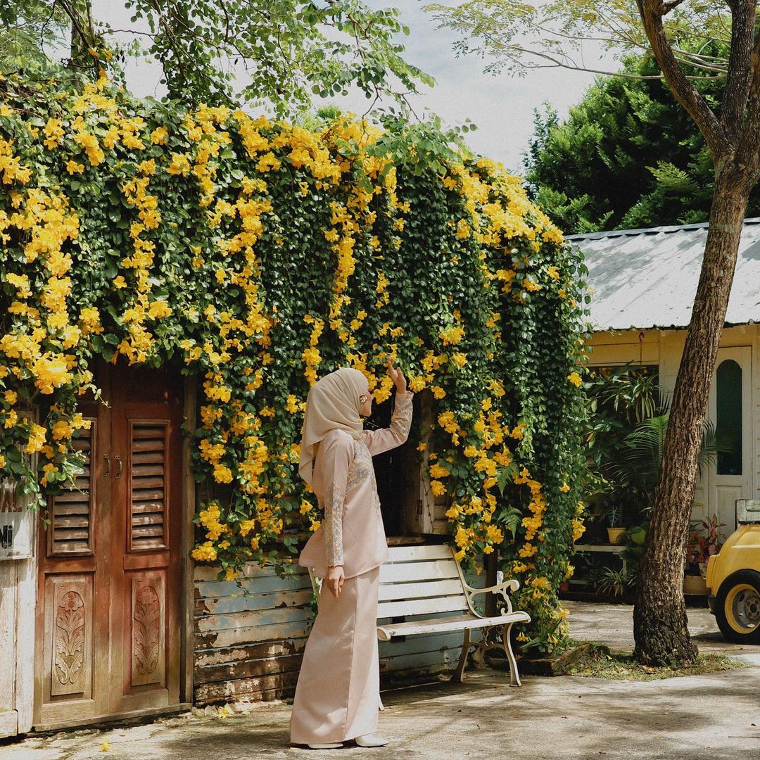 Sentuhan retro ala cottage Inggeris.