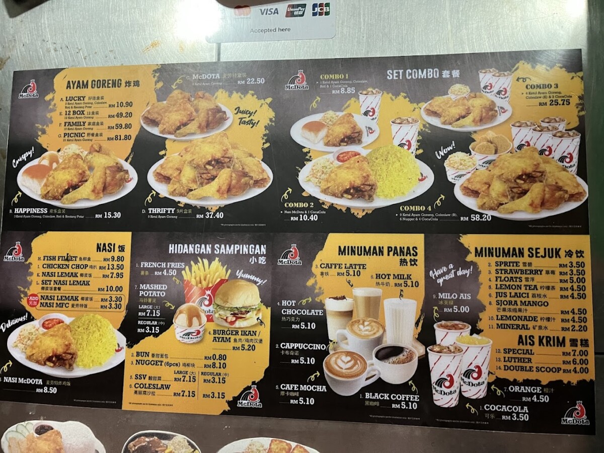 Menu yang dihidangkan dengan harga berpatutan, patut lah popular!