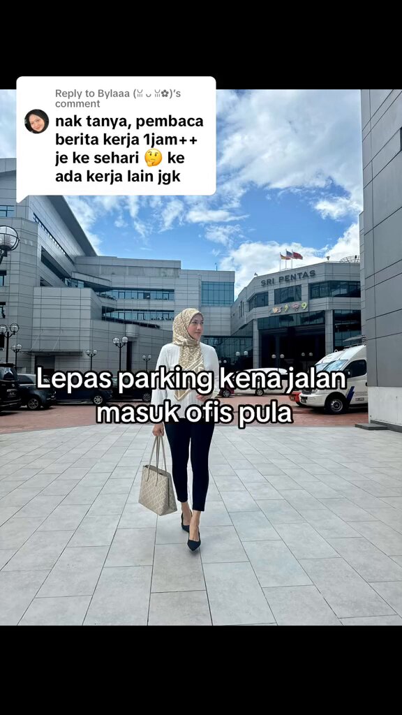 Menerusi akaun TikTok, Ezreena berkongsi realiti tugasnya