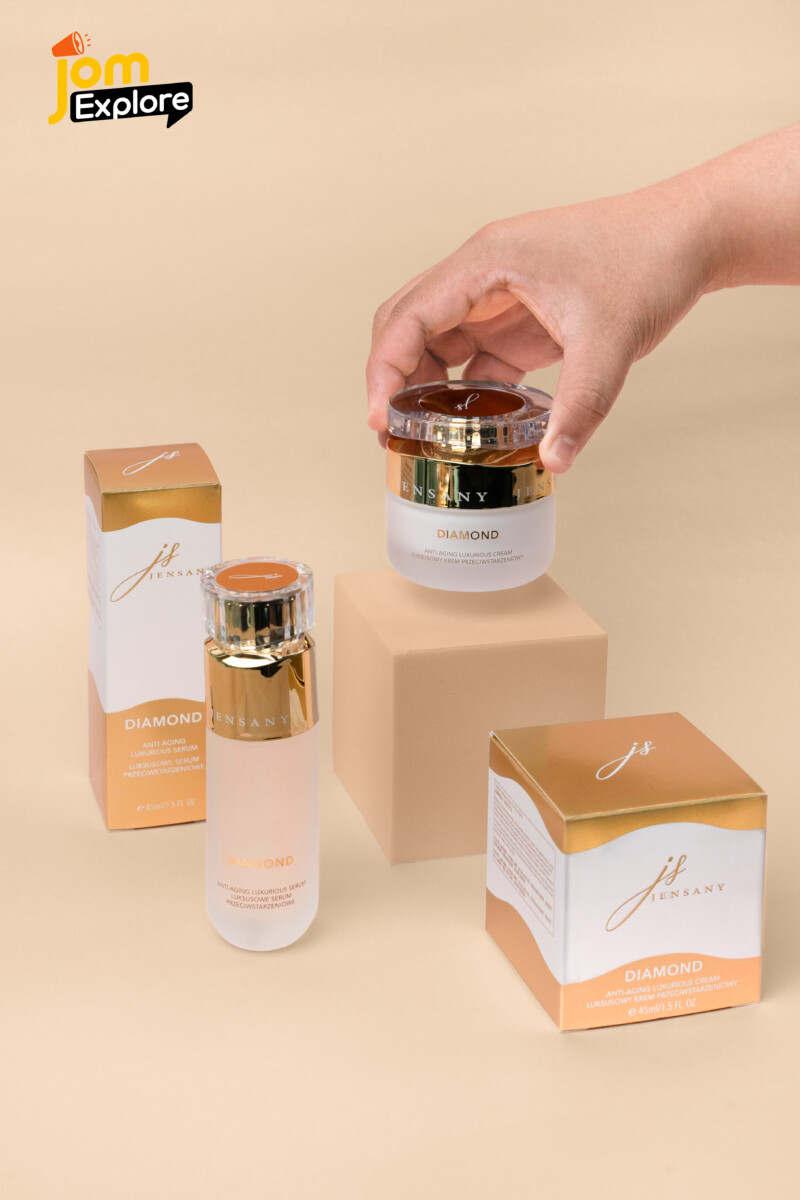 Haa cantik betul rupa Jensany Diamond ANTI-AGING LUX Cream Dan Serum