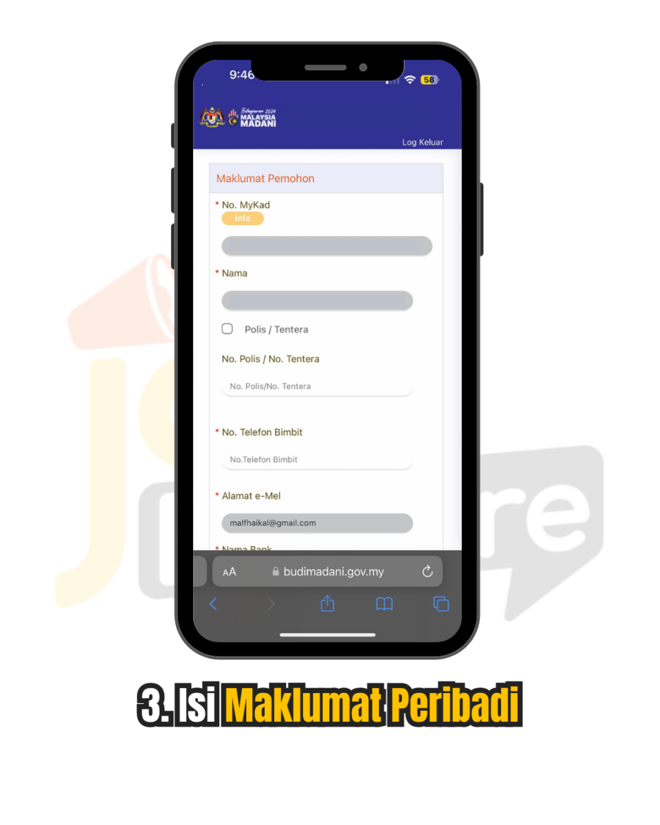 Isi Maklumat Peribadi