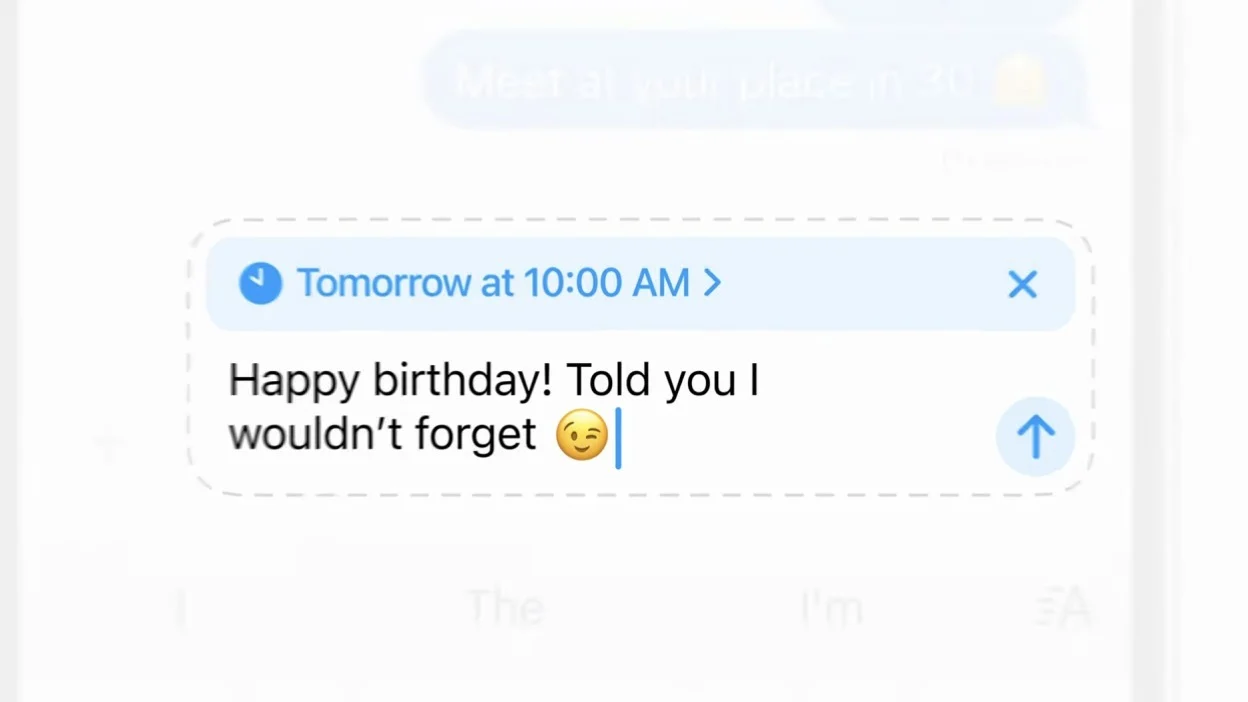 Jadualkan mesej penghantaran sangat membantu