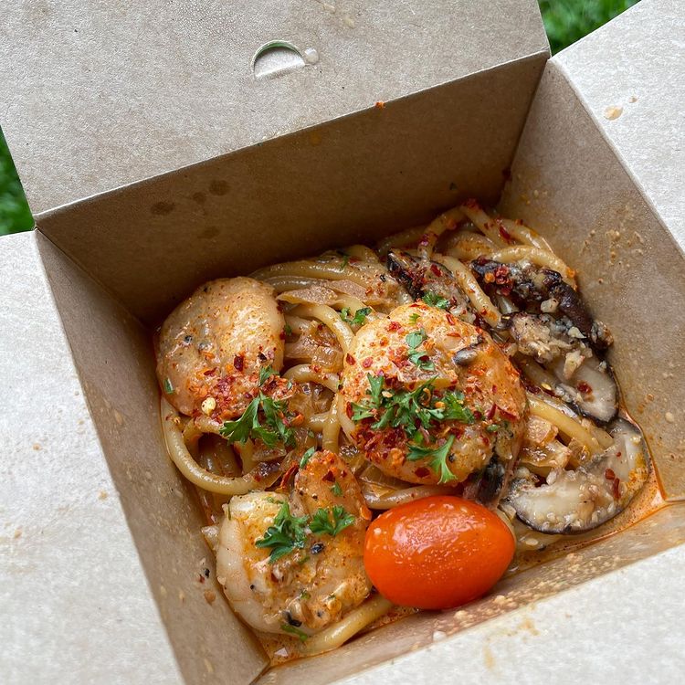 Antara menu pasta yang dijual di Bluum