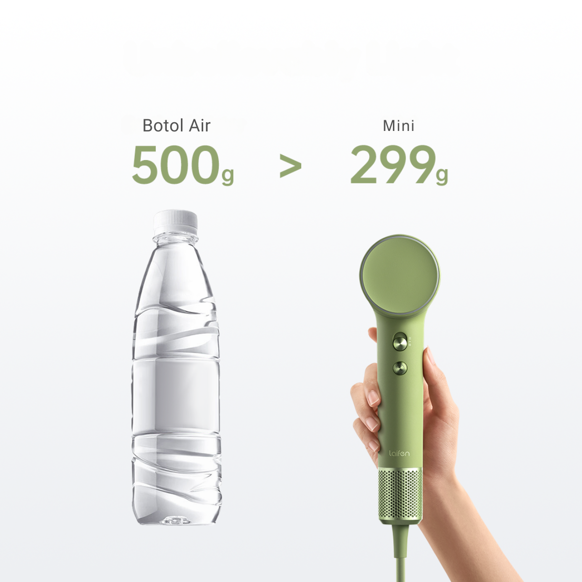 Haa.. lebih ringan dari sebotol air mineral tau!