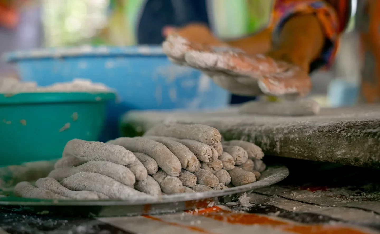 Bila adunan sebati barulah boleh goreng atau rebus