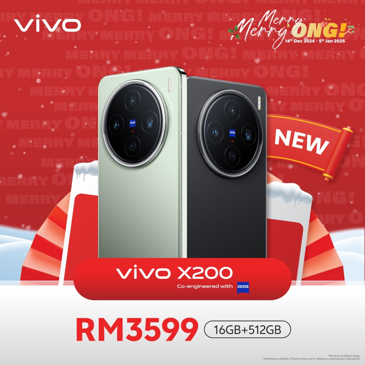 vivo X200 (16GB+512GB): RM3,599