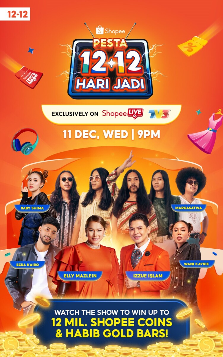 Shopee Live & TV3, saksikan pesta hari jadi Shopee dengan artis popular!