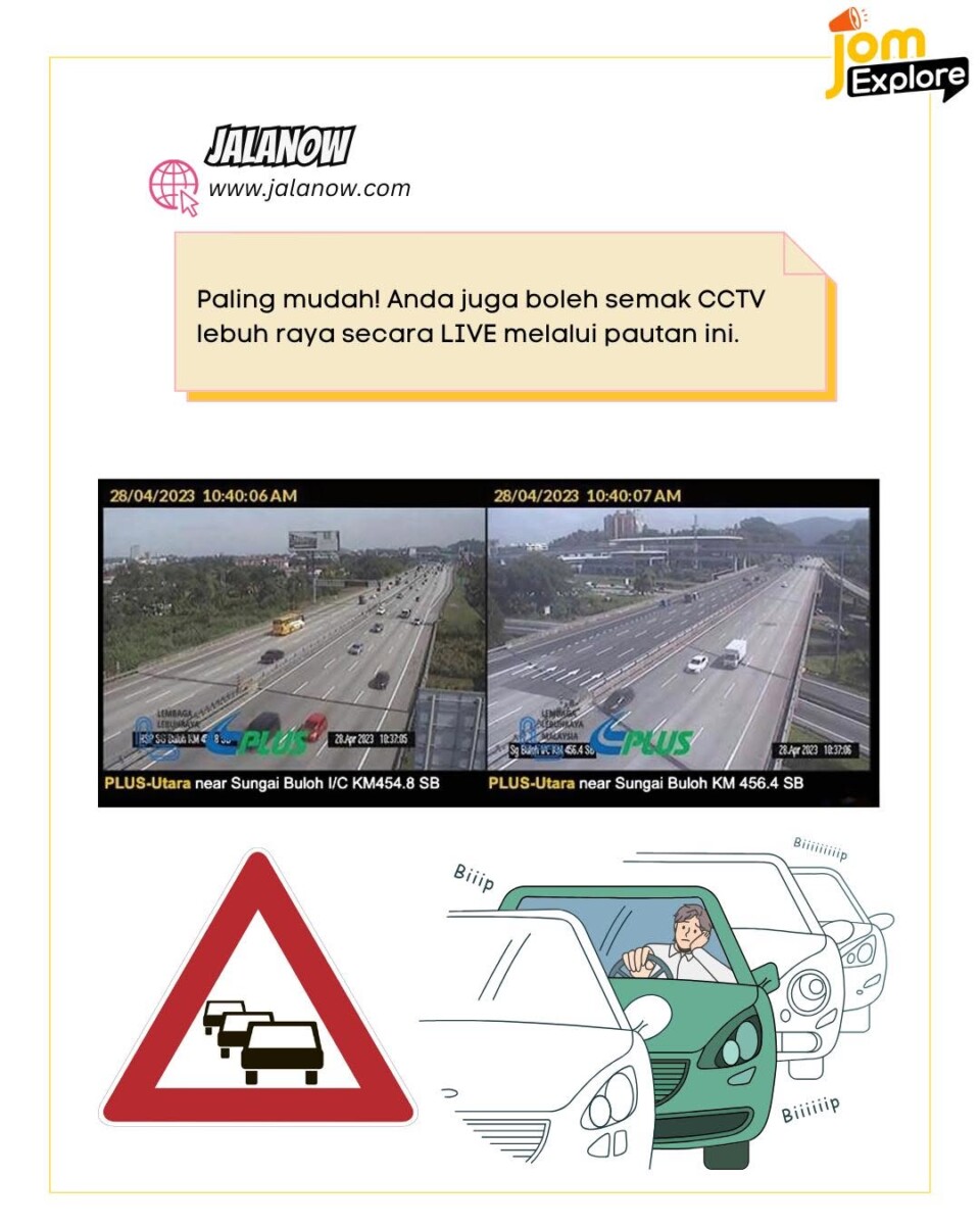 ​Layari Jalanow untuk menyemak keadaan trafik secara real-time. 