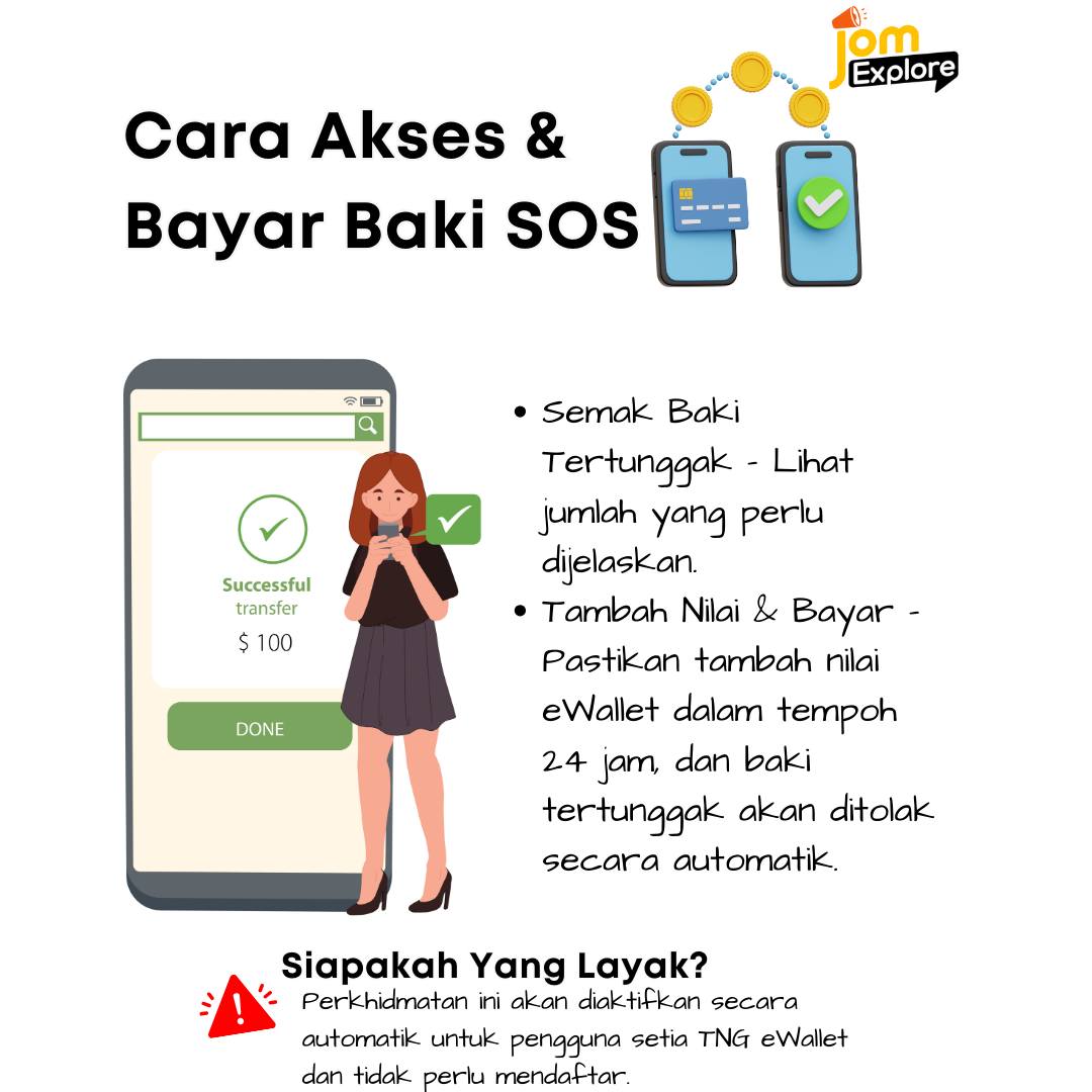 Semak & bayar baki SOS dalam aplikasi TNG! 