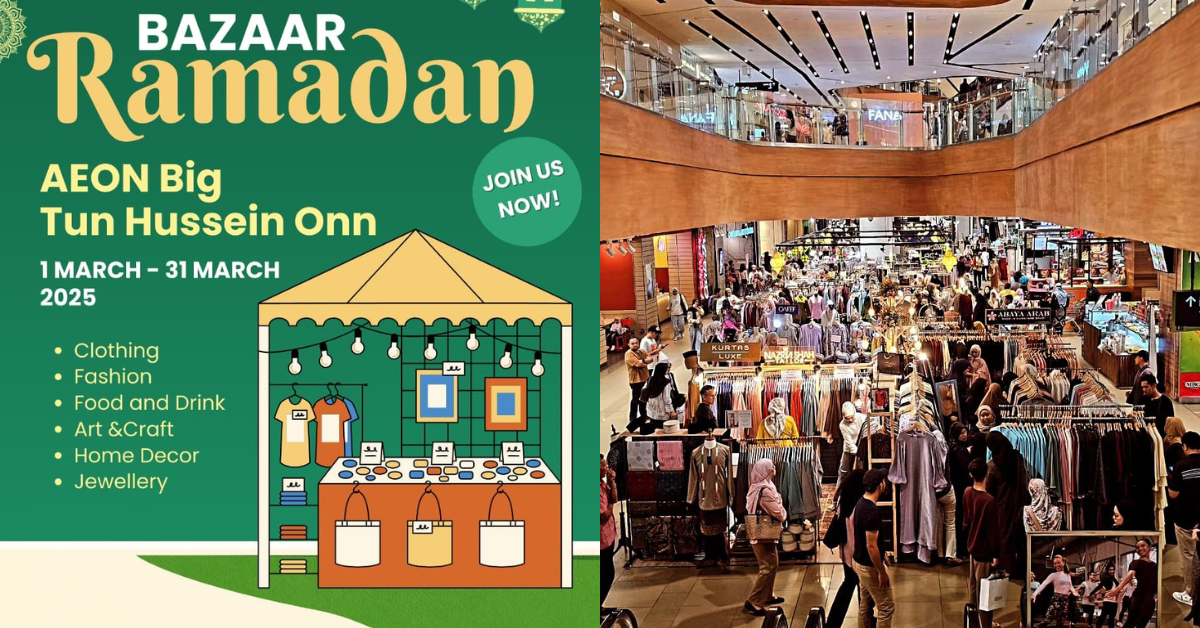 Bazar ini menawarkan pelbagai pilihan makanan dan kelengkapan Raya dengan harga yang mesra bajet.