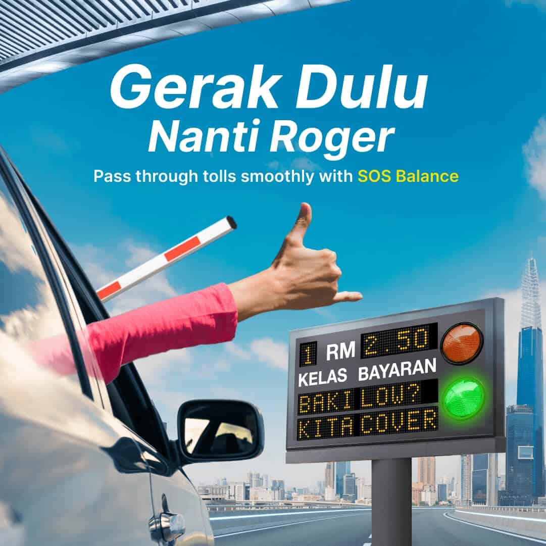 Auto top-up dalam 24 jam, tiada tol tertunggak! 