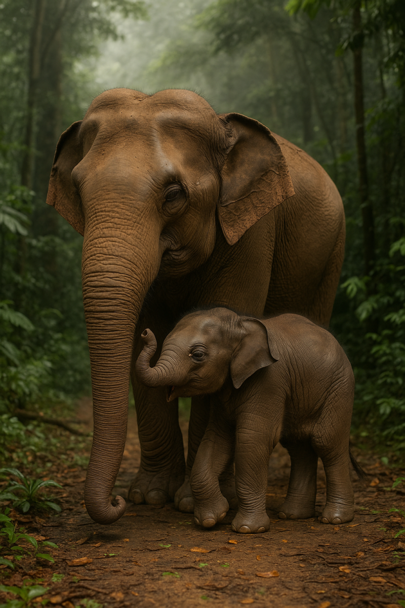 Kasih ibu gajah, simbol kekuatan dan pengorbanan sejati.