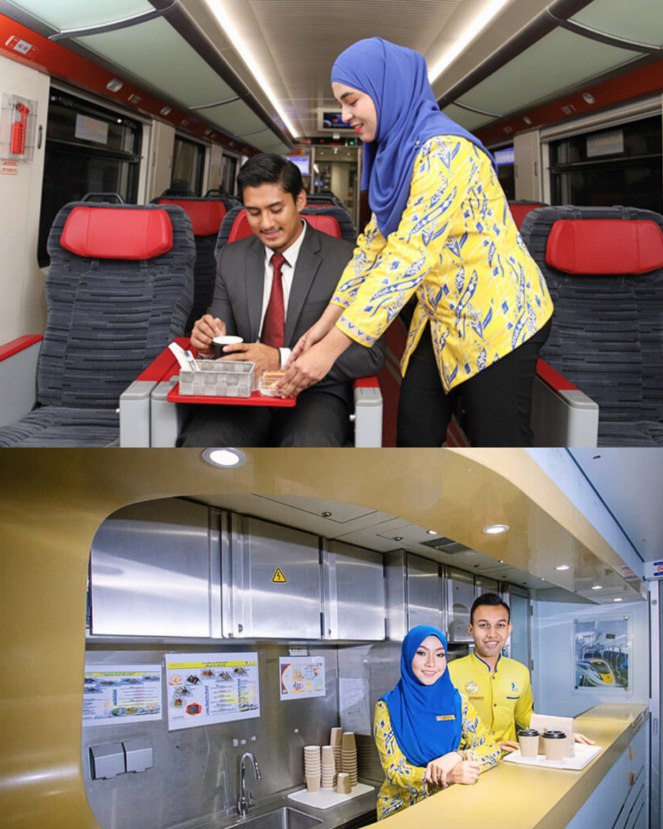 Tren ETS3 dilengkapi kemudahan moden untuk perjalanan jarak jauh.