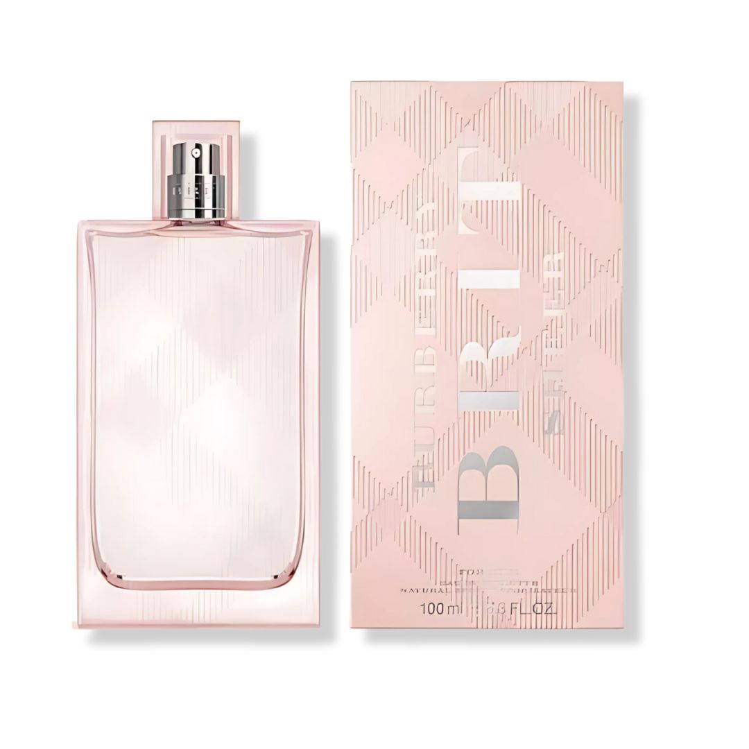 Burberry Brit Sheer — segar buahan, bunga halus, aura elegan harian.