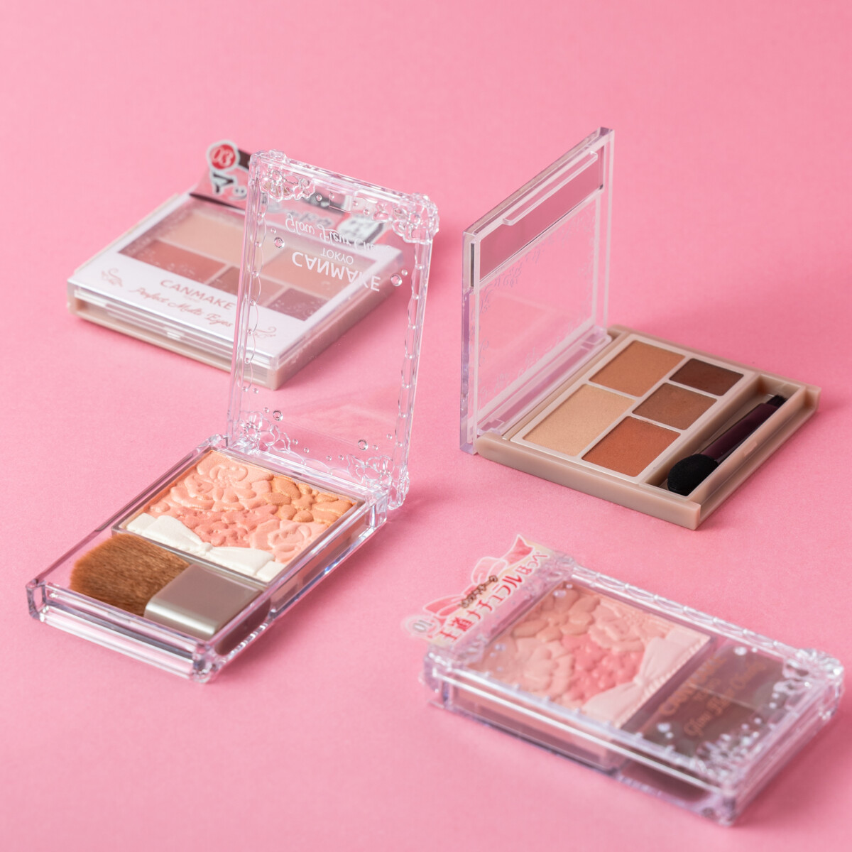 Canmake Glow + Multi Eyes — pipi berseri, mata natural, saiz comel.