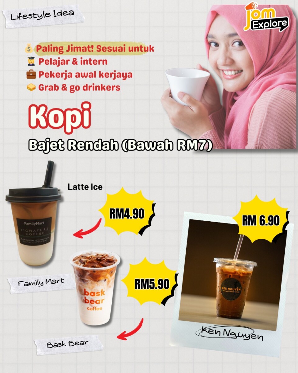 Harga Kopi Malaysia: Kopi bajet bawah RM7, cepat, murah & on-the-go!