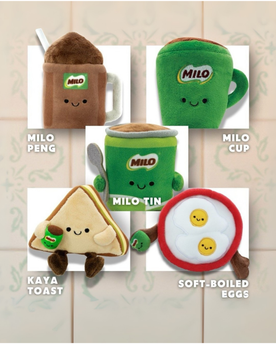 Kotak, roti & cawan Milo ini sesuai jadi hiasan bilik dan bag.