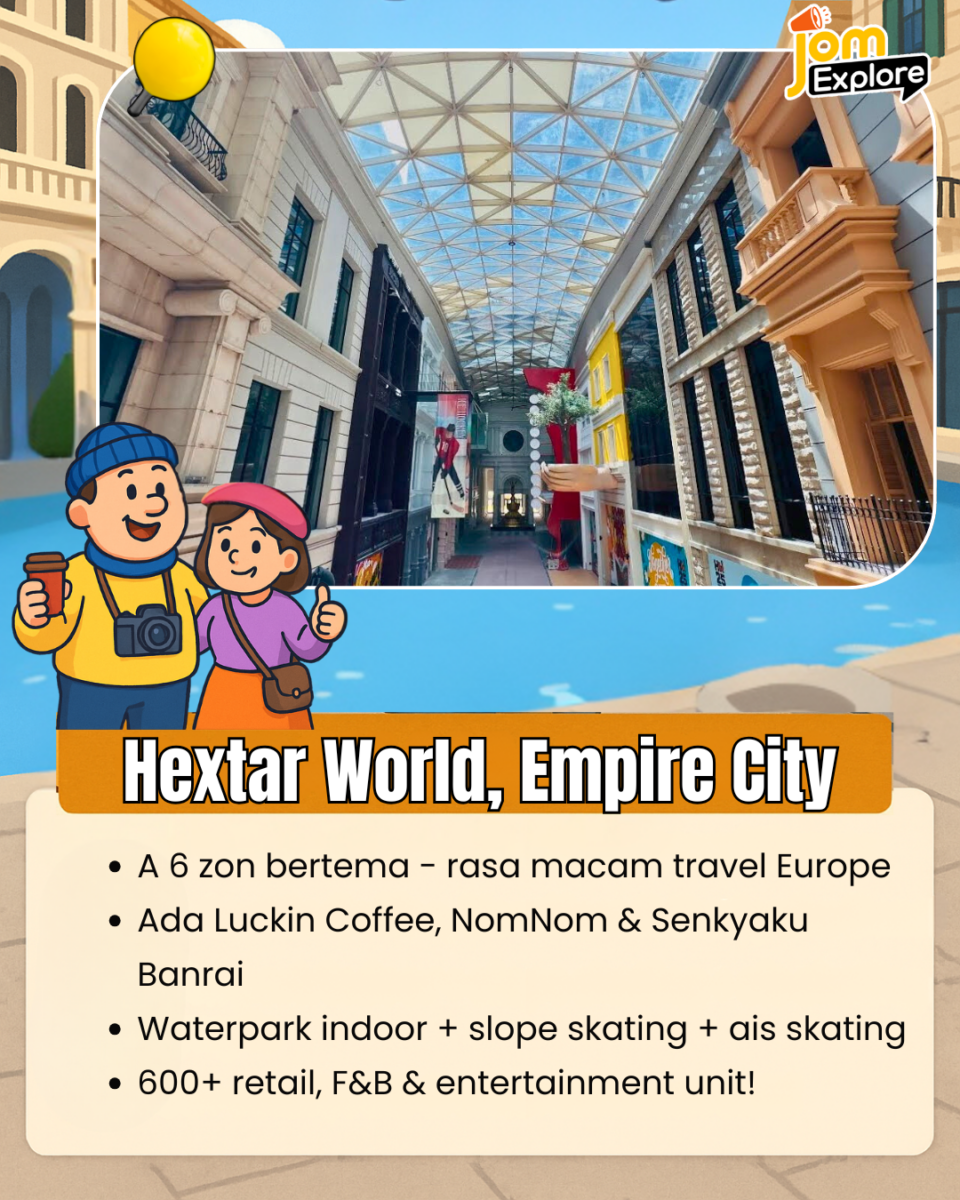 Hextar World Empire City, mall hiburan terbesar dengan taman air indoor, gelanggang ais dan 600+ kedai
