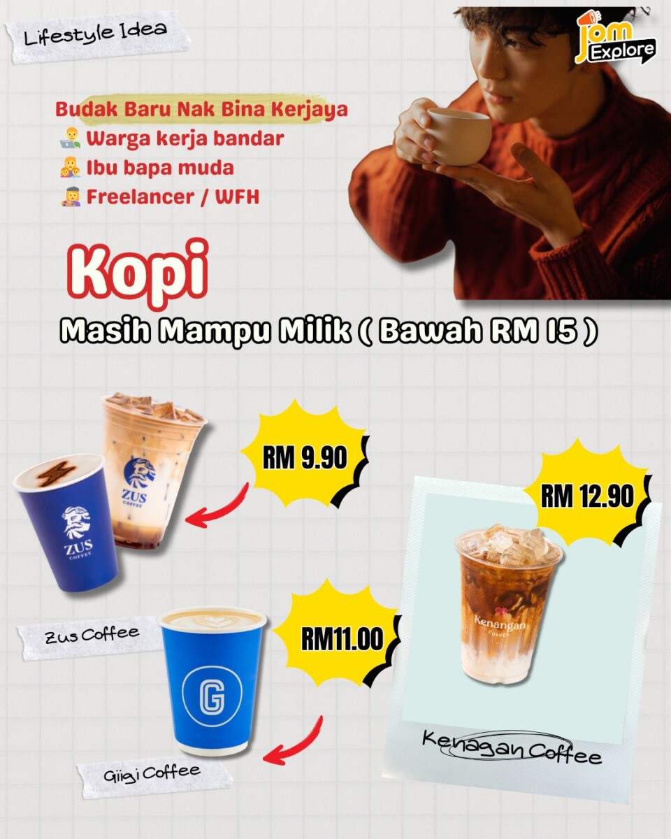 ZUS, Gigi, Kenangan – sedap untuk kopi harian anda.